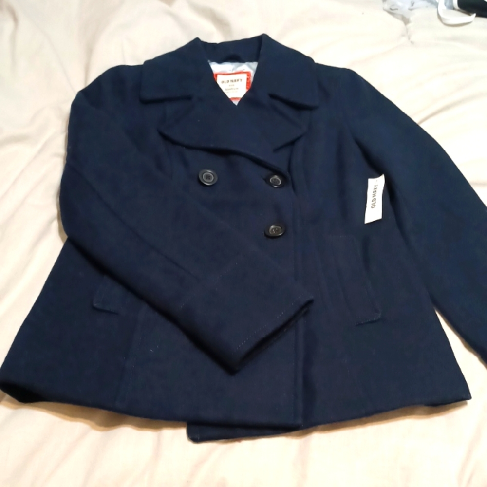 Old Navy dark blue pea coat